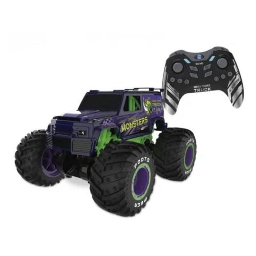 Coche lila radio control monster stunt standing wheel