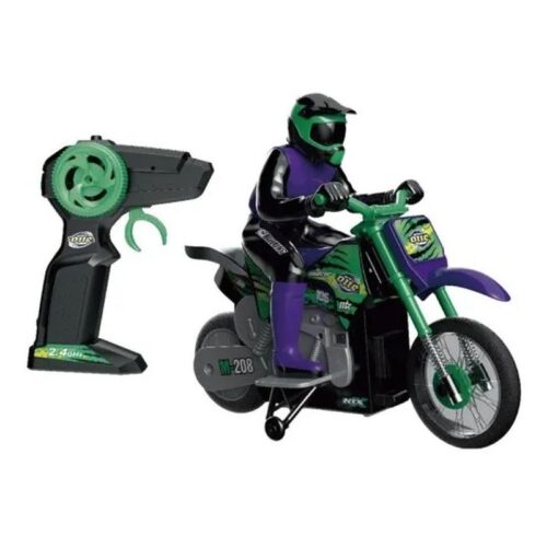 Motocross con mando radio control de 2.4 GHz y efecto humo