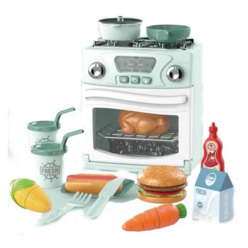 Set mini cocina infantil con horno y accesorios