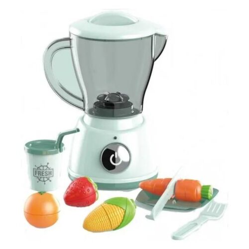 Set batidora infantil con piezas de frutas de plástico