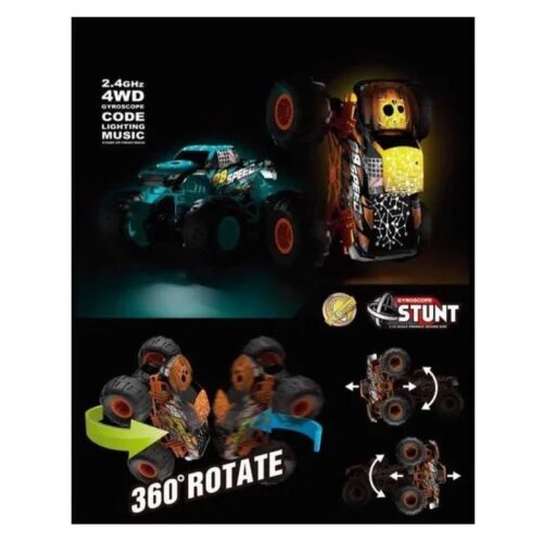 Coche radio control monster flash escala 1:12 modelos surtidos