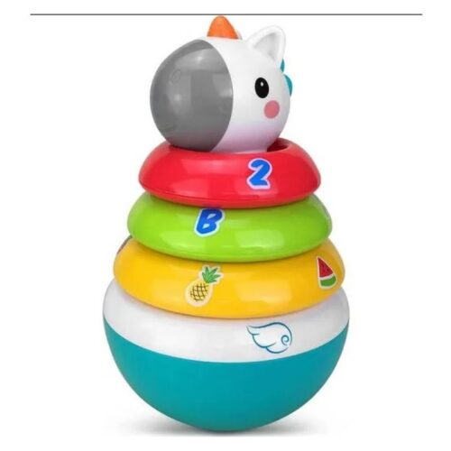 Unicornio Roly Poly anillos infantil juego de aprendizaje educativo