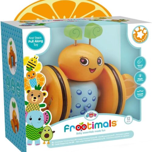 Frootimals arrastrador primeros pasos de madera Orangiefly FT00027