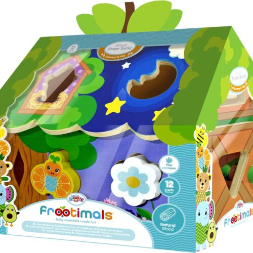 Granja encajable de formas de madera sostenible de los Frootimals FT00032