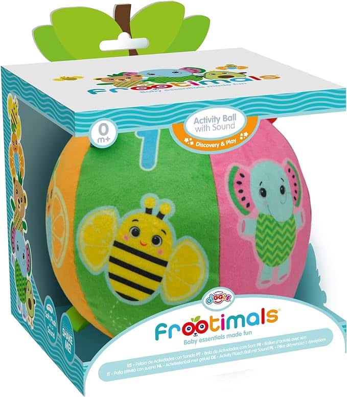 Pelota de actividades con sonido descubre y juega para bebes de los Frootimals