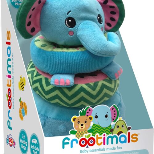 Peluche apilable Melany elefante de tacto suave de los Frootimals