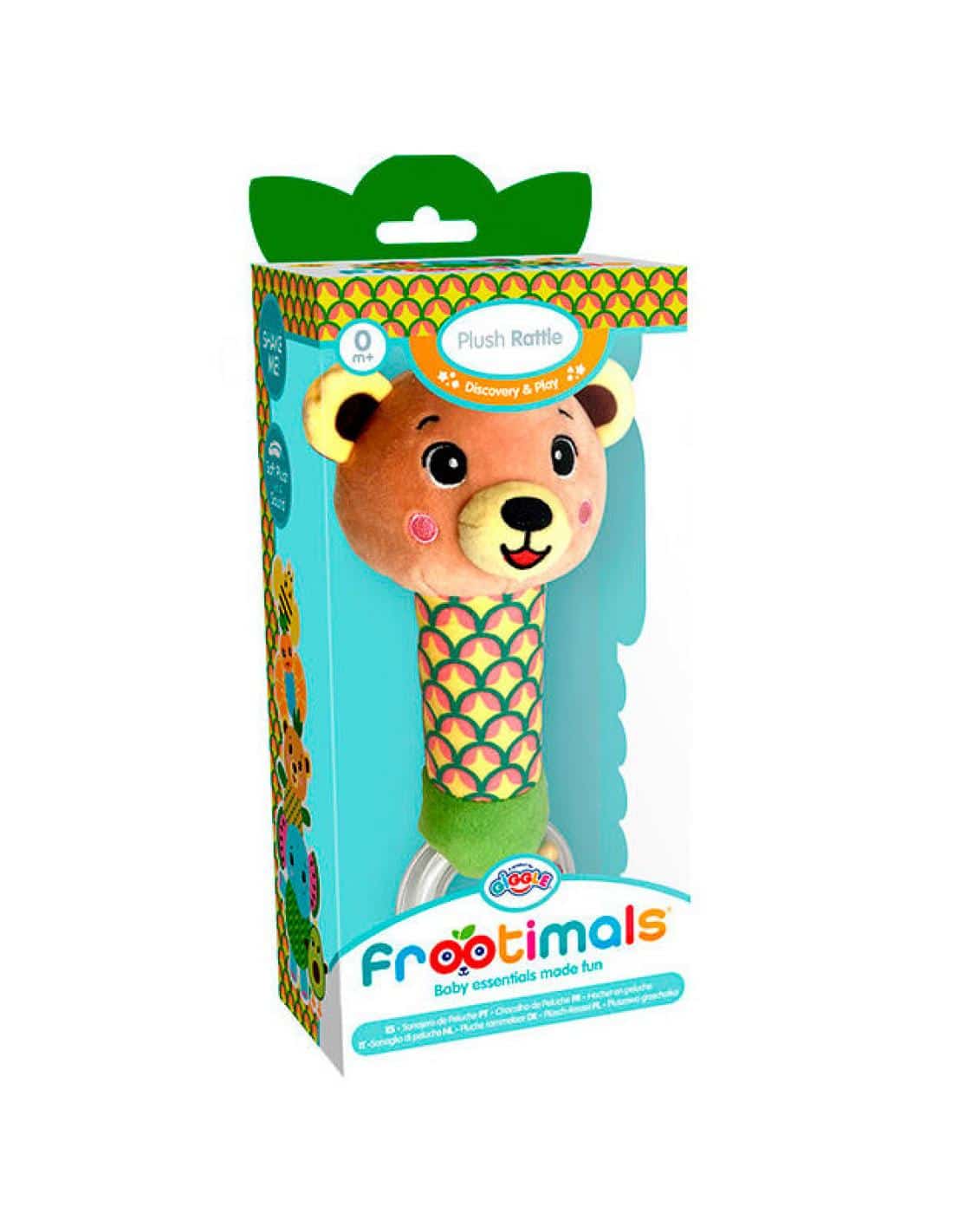 Sonajero de peluche osito de los Frootimals para bebés FT00025