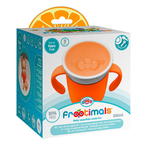 Vaso sorbitos aprendizaje Orangiefly de los Frootimals 350 ml FT00010