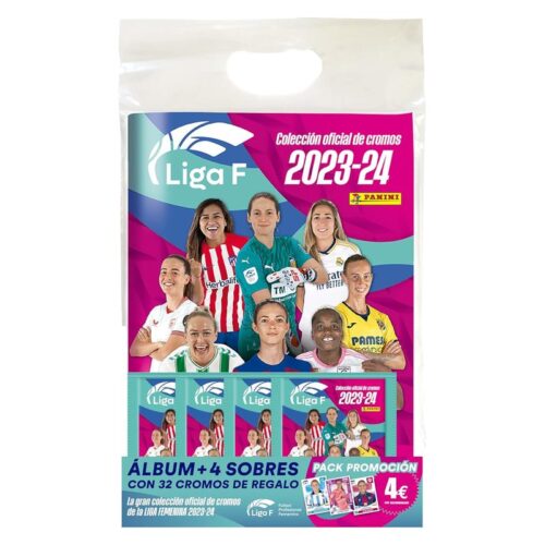 Starter Pack oficial Liga F Primera División Panini álbum más 4 sobres