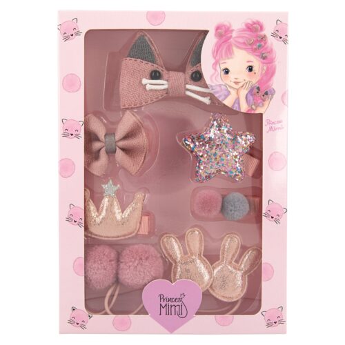 Princess Mimi set de 7 pasadores para el pelo en rosa empolvado 12478