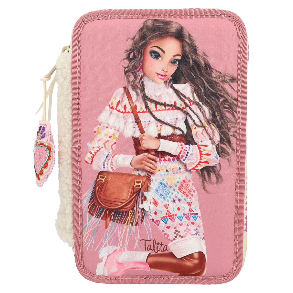 TopModel estuche triple Cosy en color rosa y material escolar 12583