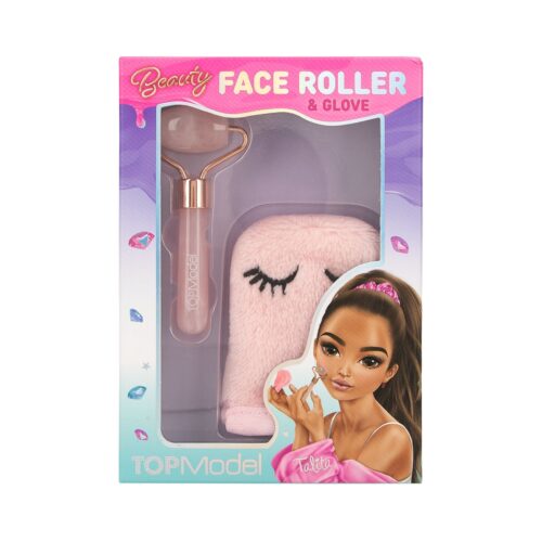TopModel rodillo facial beauty and me de cuarzo rosa y manopla suave 12693