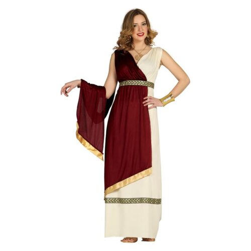 Disfraz de romana talla adulto rojo y blanco para mujer Talla M 84894 GUIRCA