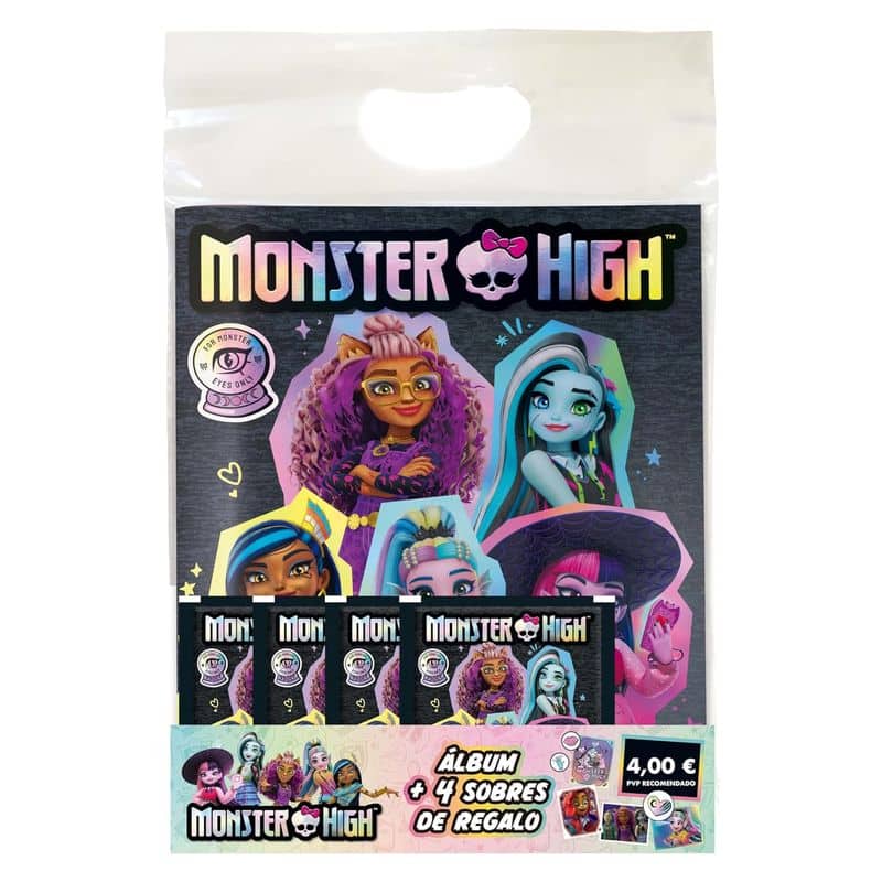 Starter Pack Monster High con album y 4 sobres coleccionables de Panini CB/73605