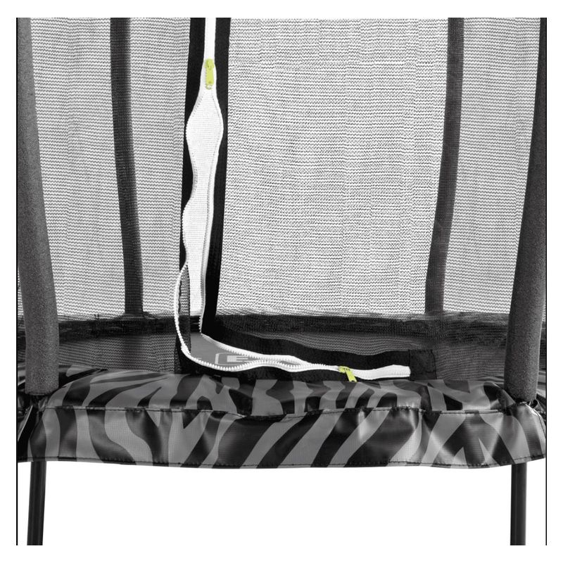 Cama elástica infantil negra-gris de 140 cm con red de seguridad peso máx 25 kg - Imagen 2