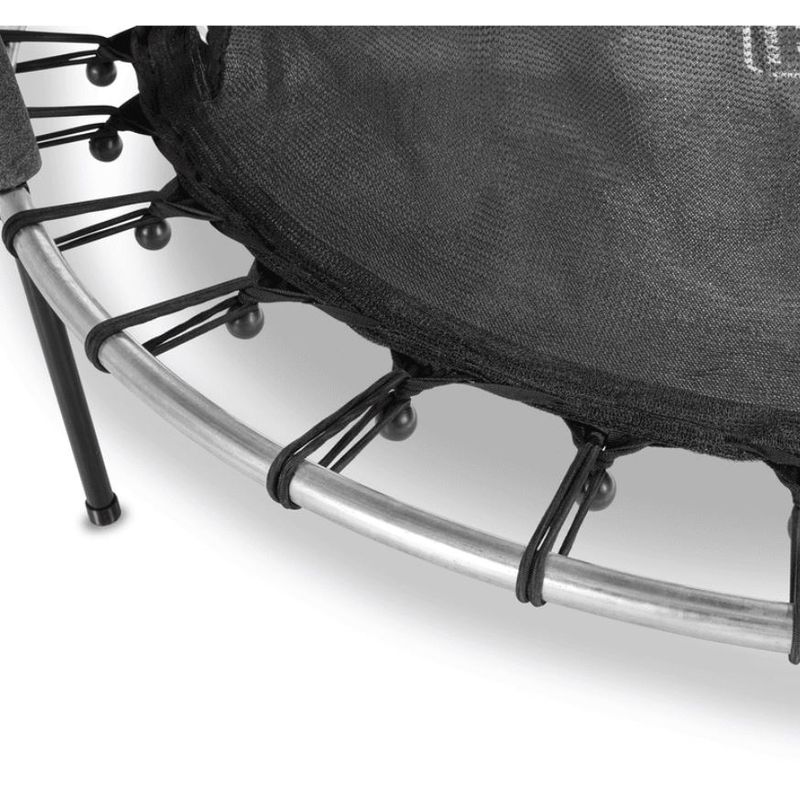 Cama elástica infantil negra-gris de 140 cm con red de seguridad peso máx 25 kg - Imagen 3