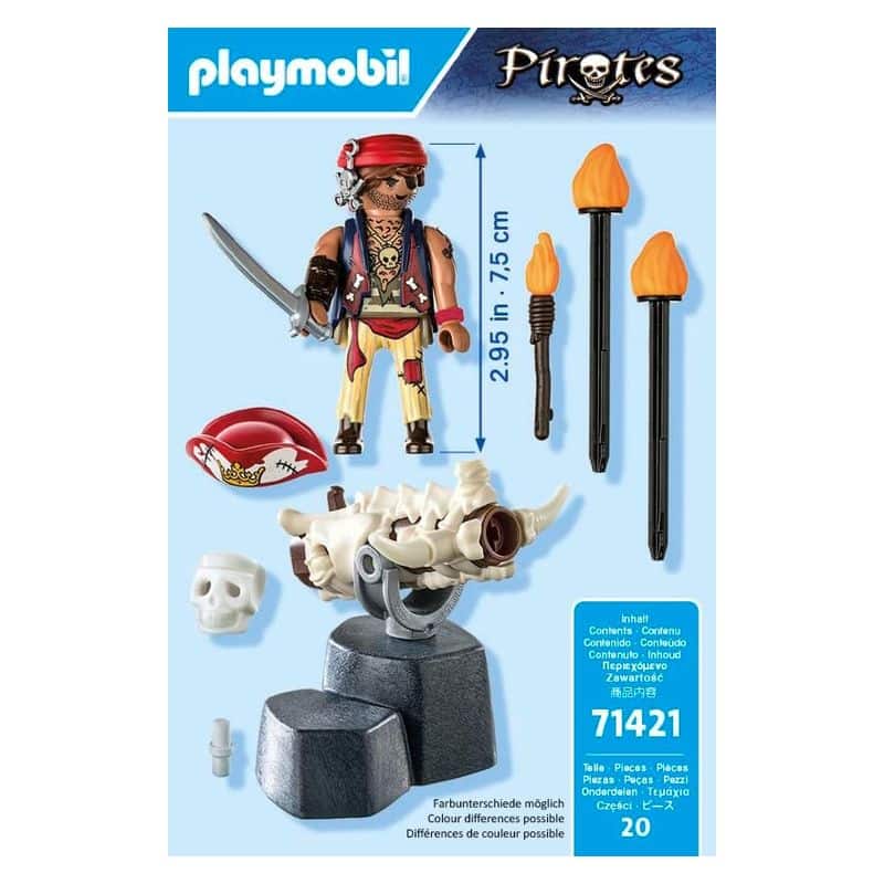 Playmobil artillero pirata con cañón de la línea Pirates 71421 - Imagen 2