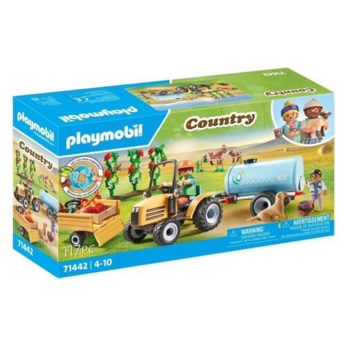 Playmobil tractor con tráiler cisterna de la línea Country 71442