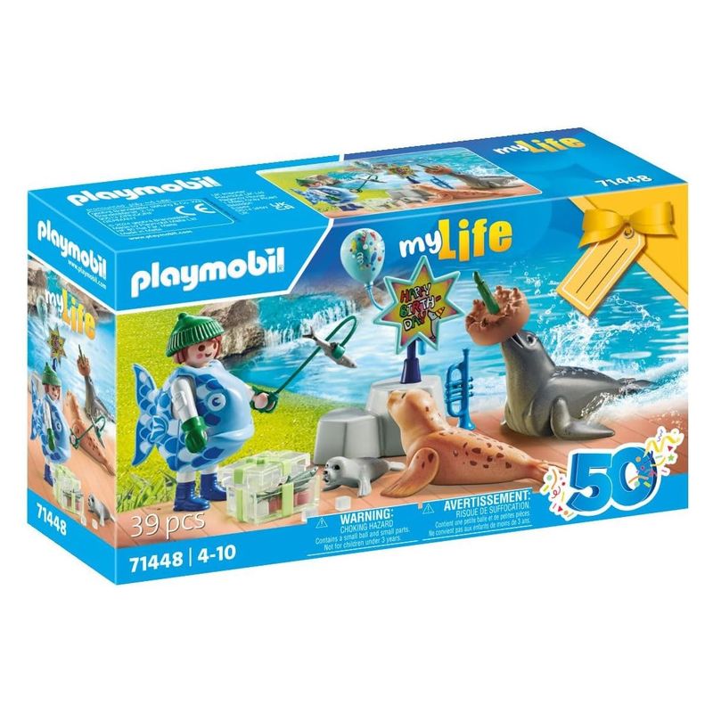 Playmobil cuidadora animales cumpleaños foca línea My Life