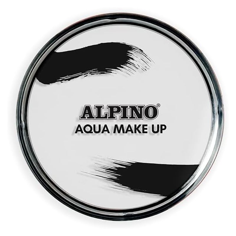 Alpino maquillaje polvera base agua blanco facial y corporal para disfraces