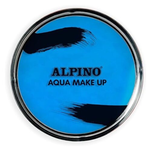 Alpino maquillaje polvera base al agua de color azul ideal para carnavales