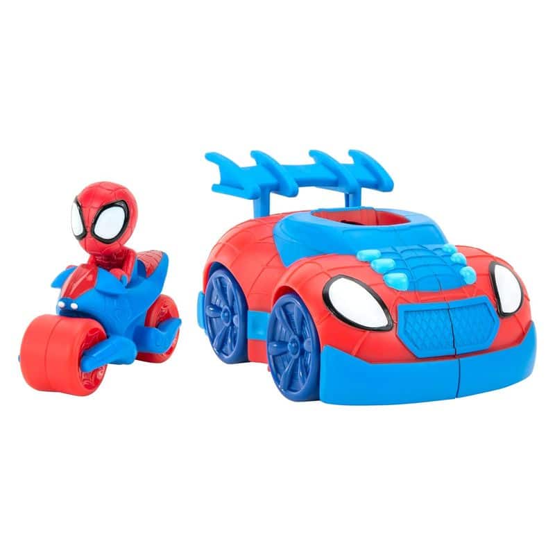 Pack Vehículos 2 en 1 Spidey Coche y Moto con función de lanzamiento