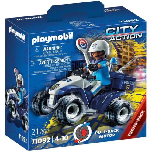 Playmobil City Action 71092 speed quad de policía con motor y figura