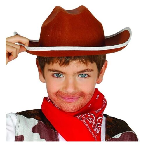 Sombrero vaquero de fieltro marrón infantil para disfraces  13561 GUIRCA