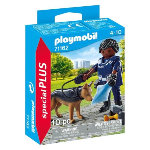 Playmobil 71162 Special Plus figura policía con perro y accesorios