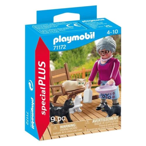 Playmobil 71172 Special Plus figura abuelita con sus gatitos 9 piezas