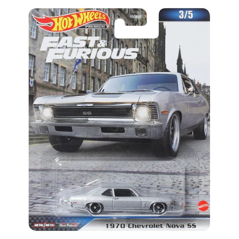 Mini coche Hot Wheels Fast and Furious 1970 Chevrolet Nova SS NHW46 - Imagen 3