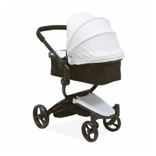 Coche muñecas con capota Mima Arias 73cm bicolor negro y blanco 40911