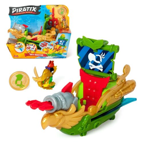 Barco pirata Piratix Adventure en forma de loro con accesorios exclusivos