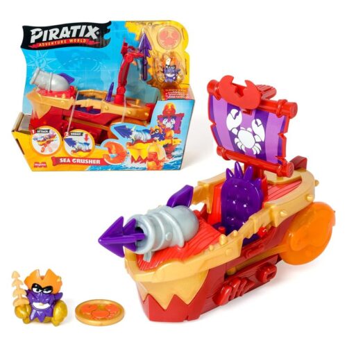 Barco Pirata Piratix forma cangrejo Sea Crusher con accesorios exclusivos