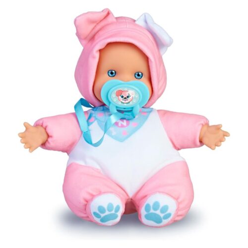 Muñeco Nenuco Doggies blandito con disfraz de perrito rosa NFN82000-RS
