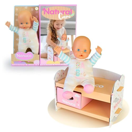 Muñeco Nenuco con cambiador de cartón cuerpo blandito 25cm NFN79000
