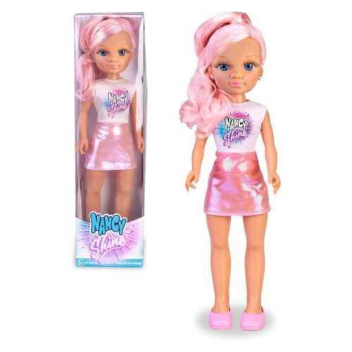 Muñeca Nancy Shine Pink pelo largo y mechones metalizados NAC72000-RS