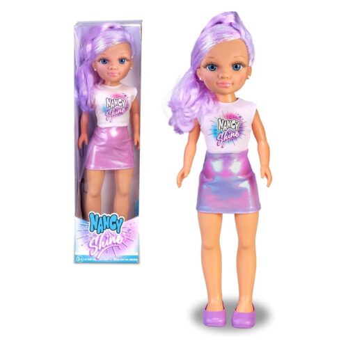 Muñeca Nancy Shine Purple pelo largo y mechones metalizados NAC72000C