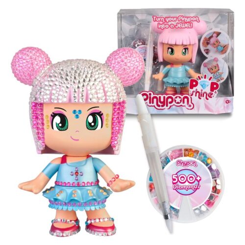Muñeca Pinypon Pop & Shine figura para personalizar cristales brillantes
