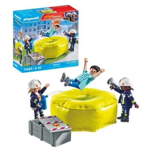 Playmobil 71465 Action Heroes bomberos con colchoneta y accesorios