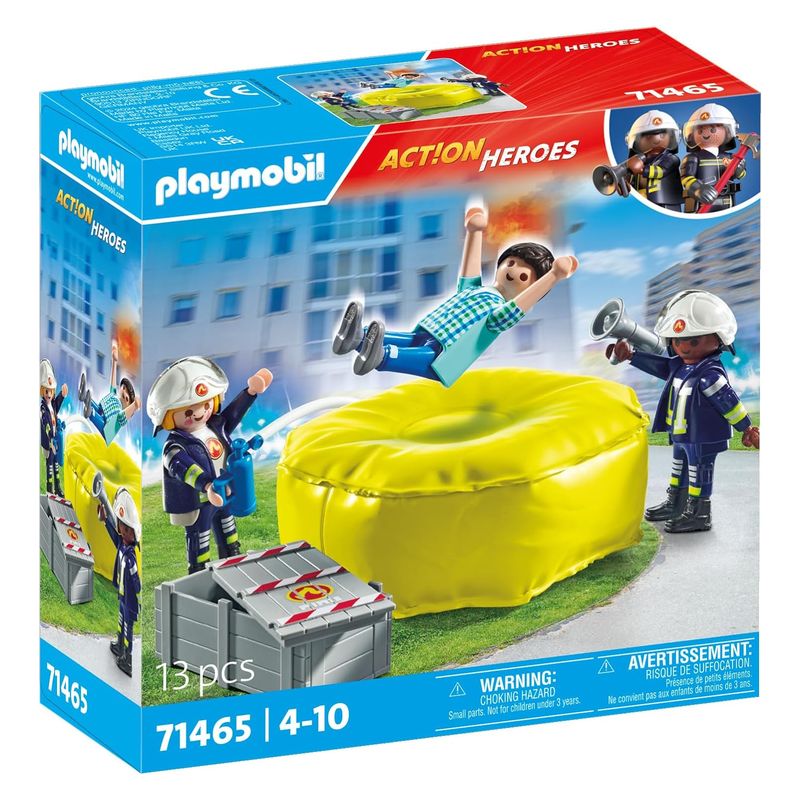 Playmobil 71465 Action Heroes bomberos con colchoneta y accesorios - Imagen 2