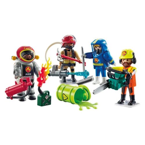 Playmobil 71468 Action Heroes My Figures: Bomberos accesorios incluidos