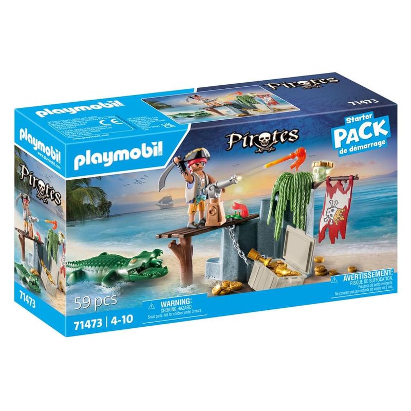 Playmobil 71473 Pirates playset búsqueda del tesoro pirata con caimán