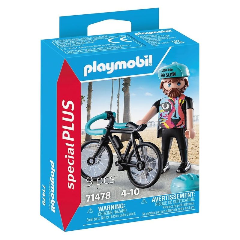 Playmobil 71478 Special Plus ciclista de carretera con bici set 9 piezas