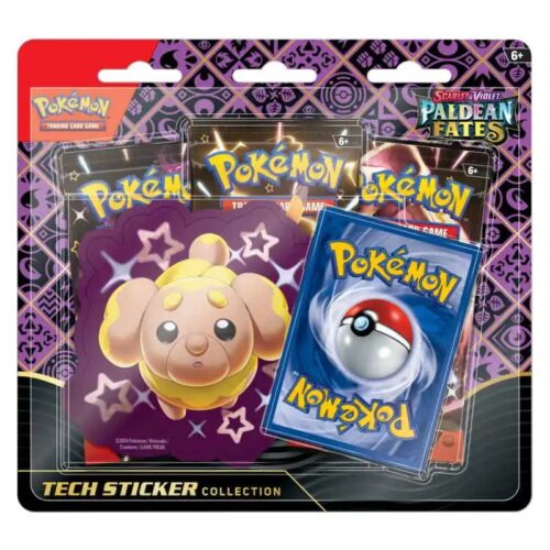 Blister Fidough Pokémon Paldea cartas Tech Sticker Collection