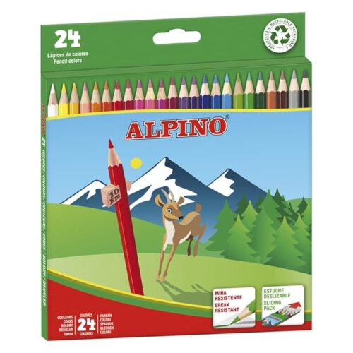 Set de 24 lápices de colores Alpino con mina resistente AL010658