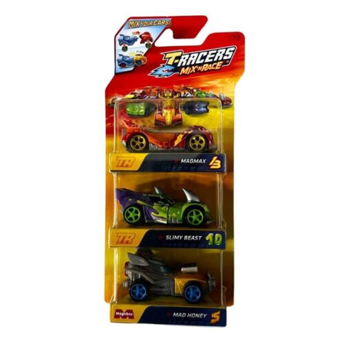 Set 3 T-Racers Mix´n race con Magmax, Slimy Beast y Mad Honey