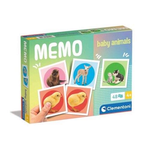 Juego memo baby animals con 48 tarjetas de memoria Clementoni 18315