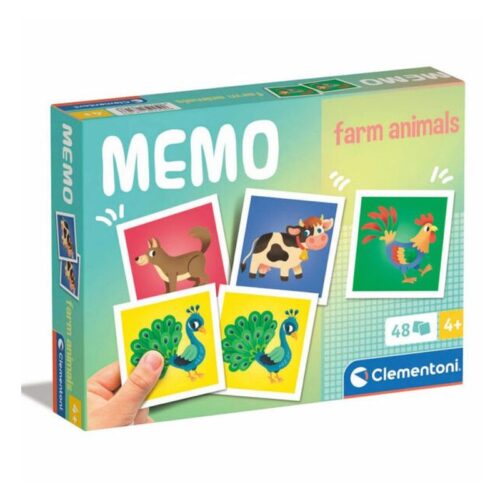 Memo animales de granja juego de memoria de Clementoni 18316