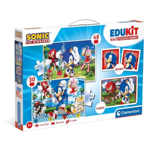 Sonic edukit 4 en 1 puzzle y juego para niños de Clementoni 18318